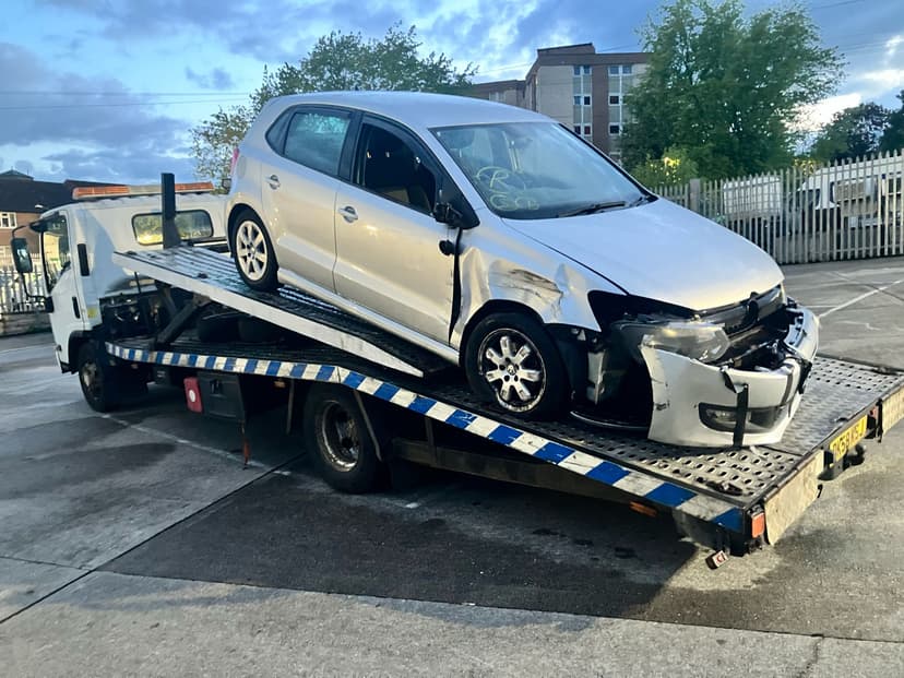 vehicle on recovery truck